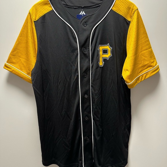 Majestic Genuine merchandise Pittsburgh Pirates jersey men’s size lg button up - Picture 2 of 4